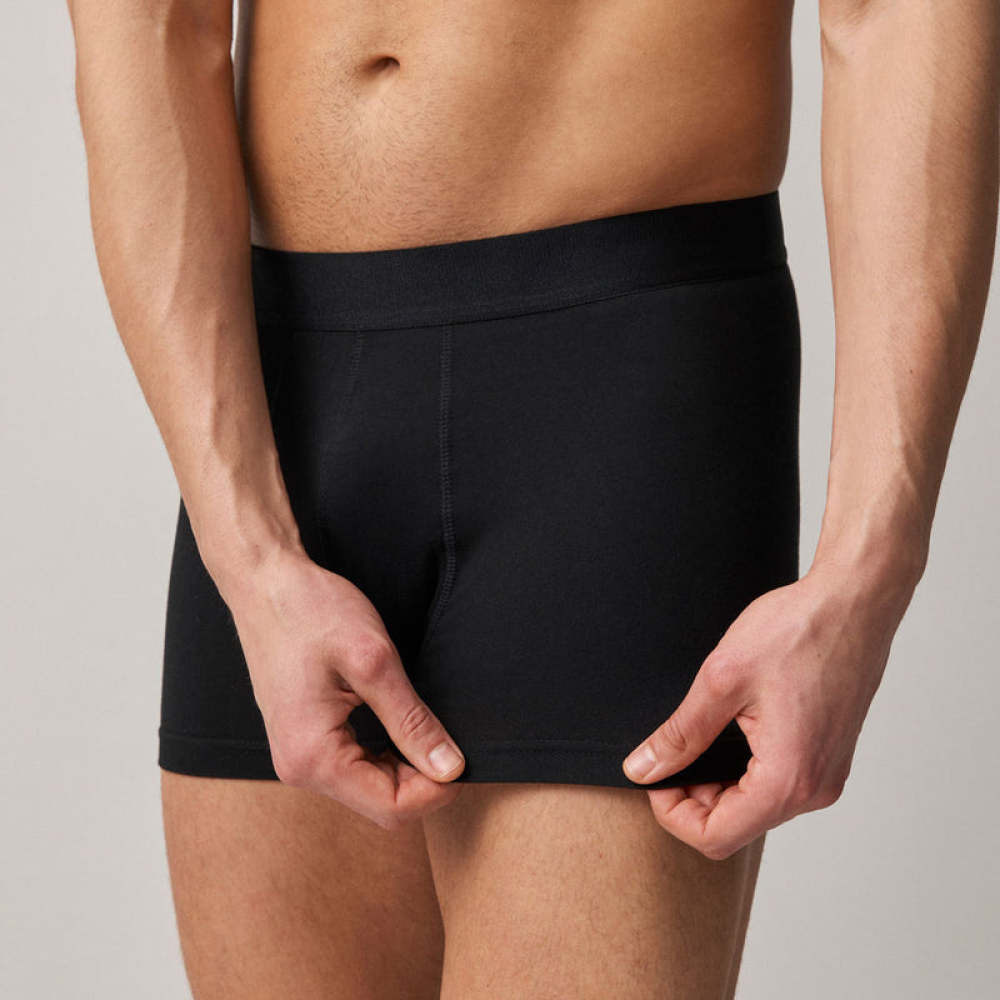 Boxershorts ohne Logo aus Bio-Baumwolle Schwarz