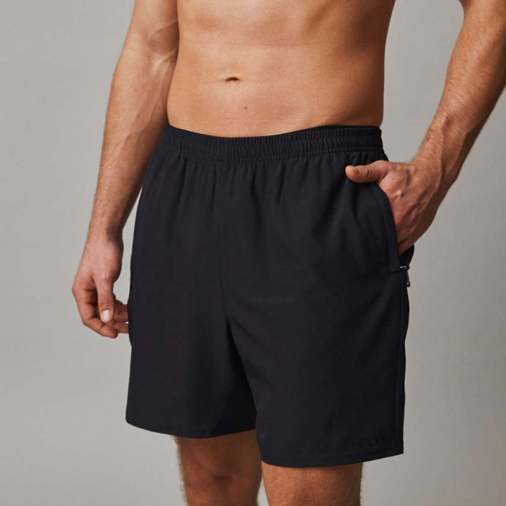 Kurze Sporthose Herren aus recyceltem Polyester Schwarz
