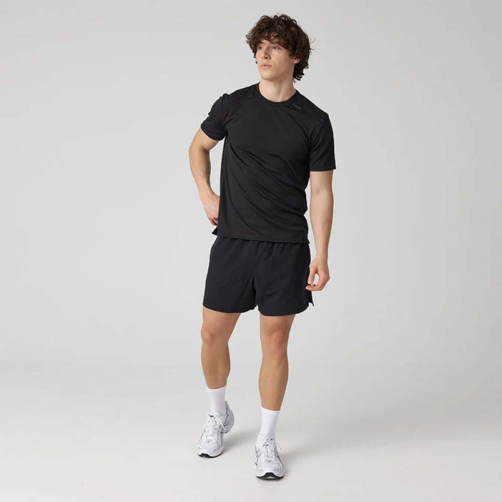 Trainingsshirt Mesh Herren aus recyceltem Polyester Schwarz