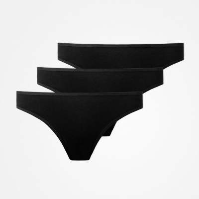 Tangas aus Bio-Baumwolle Schwarz