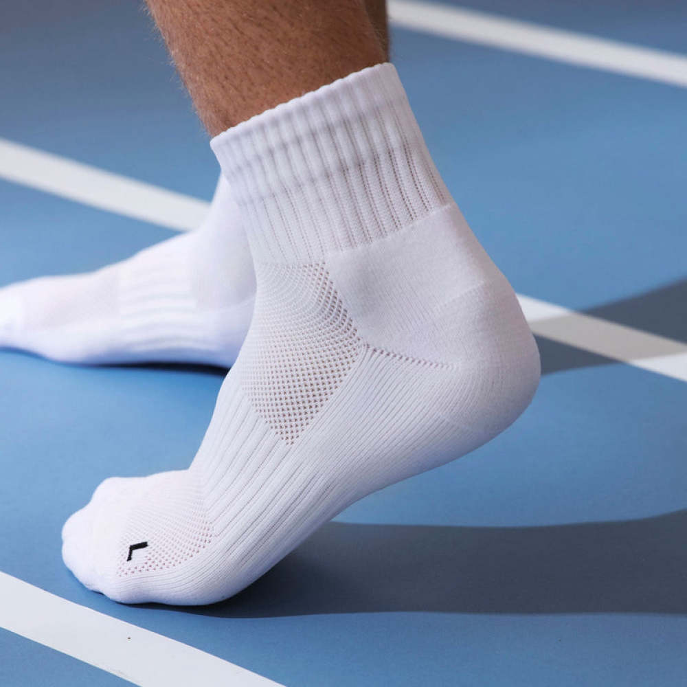 Mittelhohe Laufsocken Herren & Damen Schwarz-Weiß