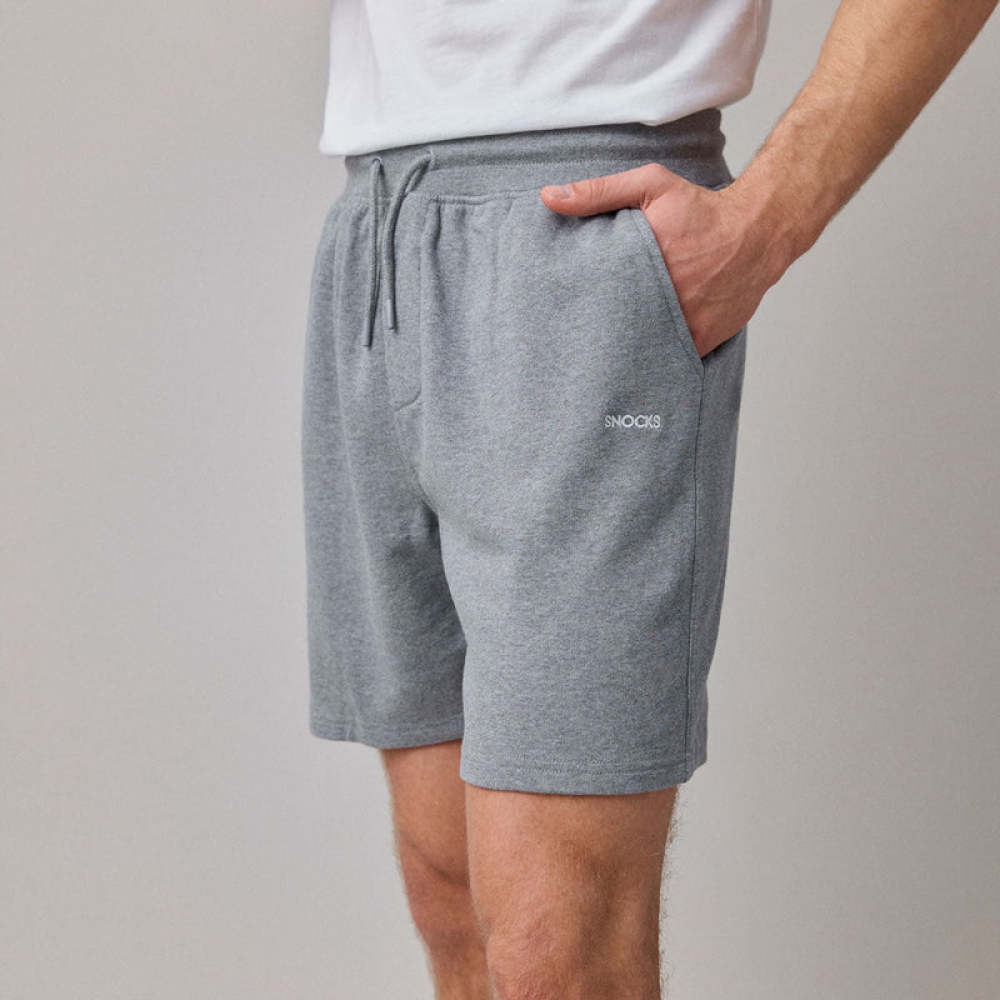 Sweatshorts Herren aus Bio-Baumwolle Hellgrau