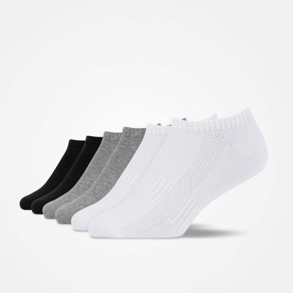 Kinder Sneaker Socken aus Bio-Baumwolle Mix (Schwarz/Weiß/Grau)
