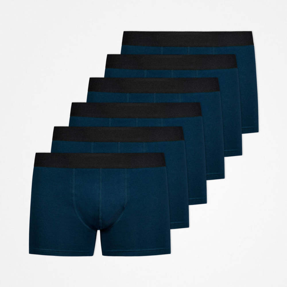 Boxershorts ohne Logo aus Bio-Baumwolle Blau