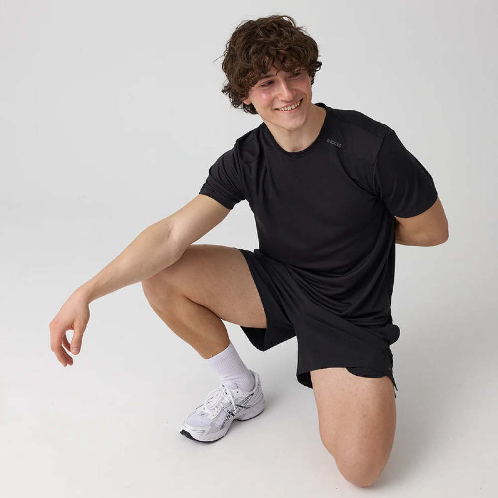 Kurze Sporthose Herren 5 inch Schwarz