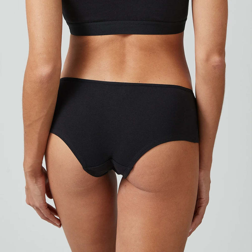 Hipster Panties aus Bio-Baumwolle Mix (Weiß/Hellgrau/Schwarz)