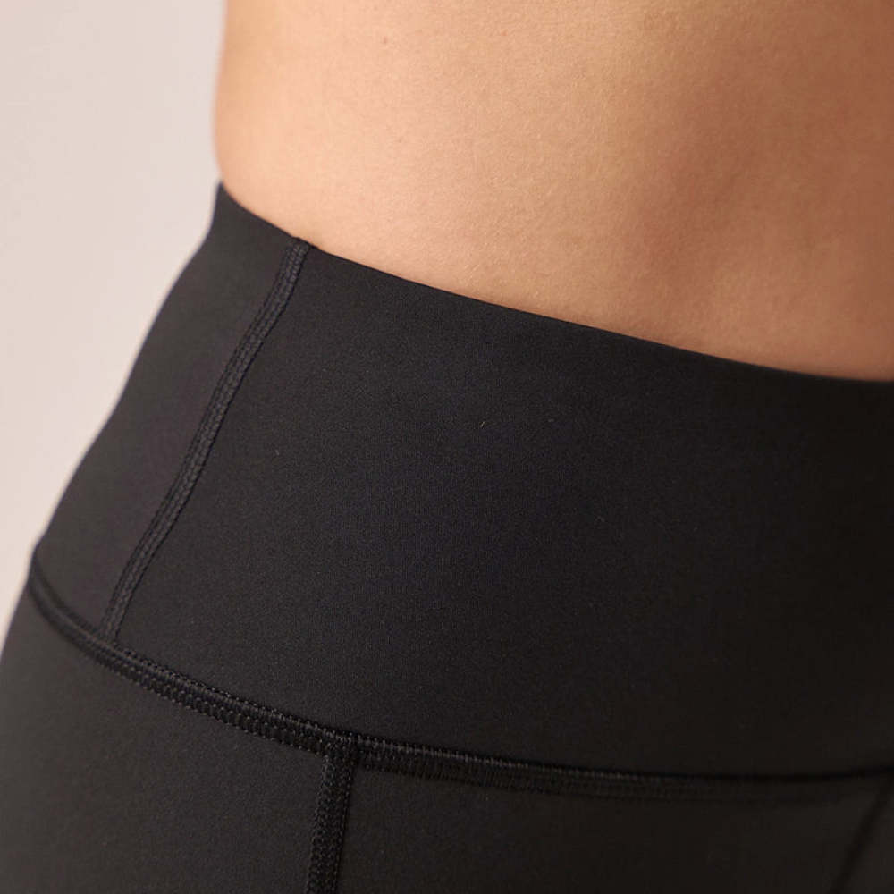 Leggings mit Tasche aus recyceltem Polyester Schwarz