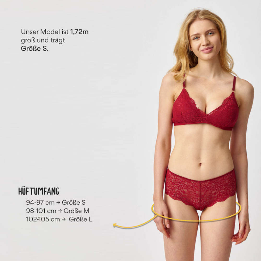 Hipster Panties aus Spitze Schwarz