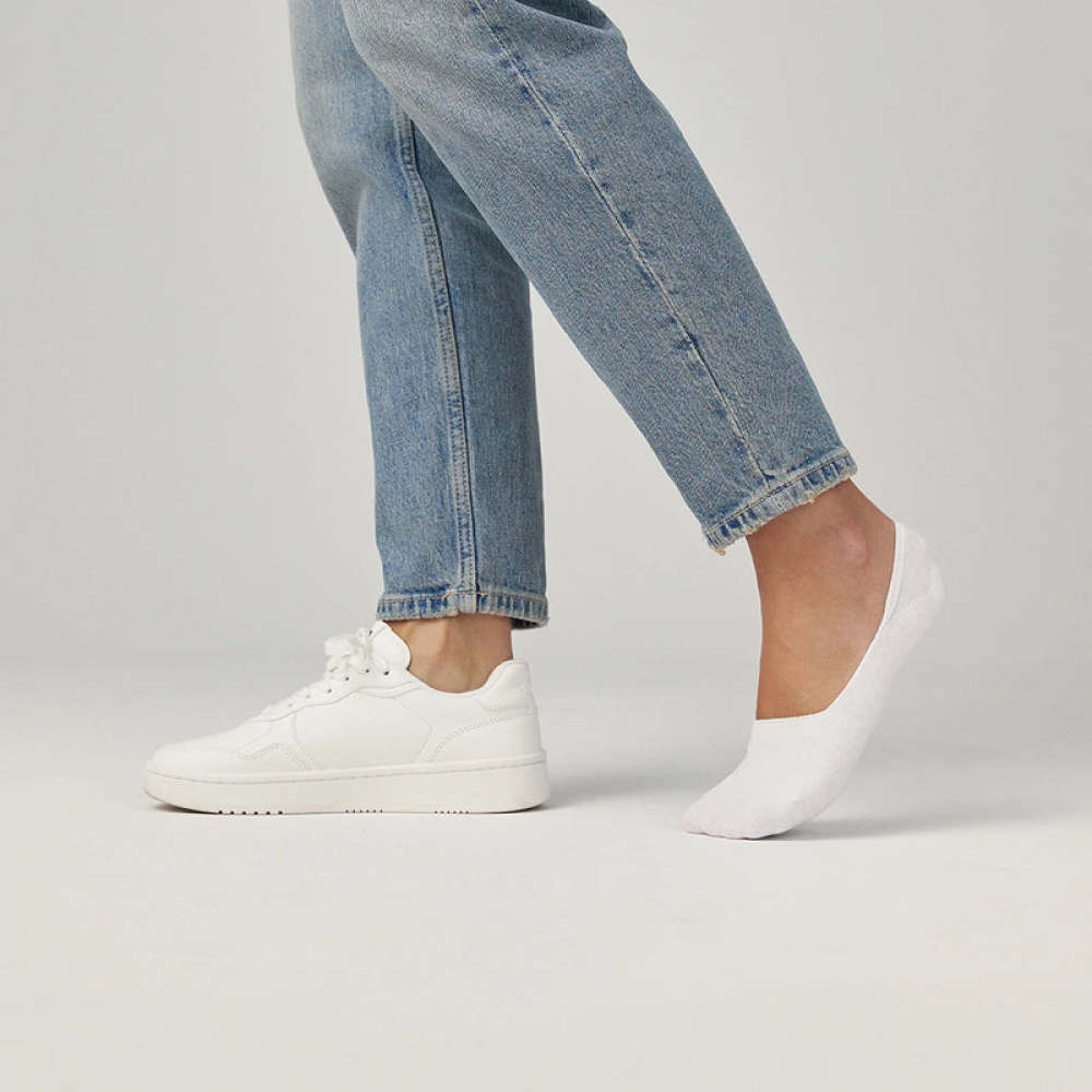 Mid Cut Füßlinge Damen & Herren aus Bio-Baumwolle Schwarz