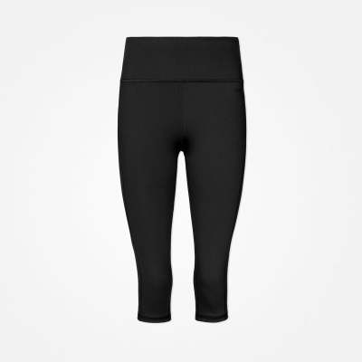 Capri Leggings aus recyceltem Polyester Schwarz