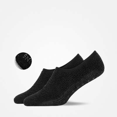 Fluffy Füßlinge für Herren & Damen Schwarz
