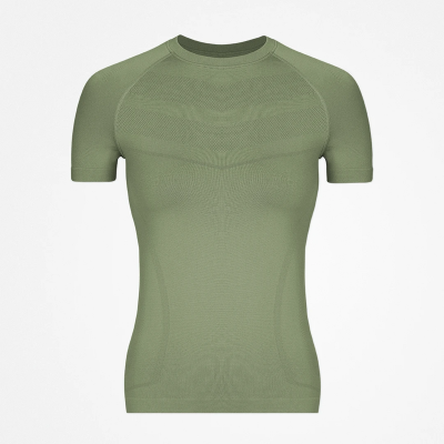 Sport Shirt Seamless Damen Hellgrün
