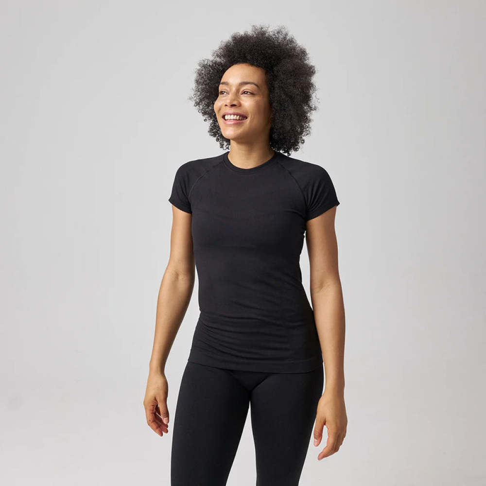 Sport Shirt Seamless Damen Schwarz