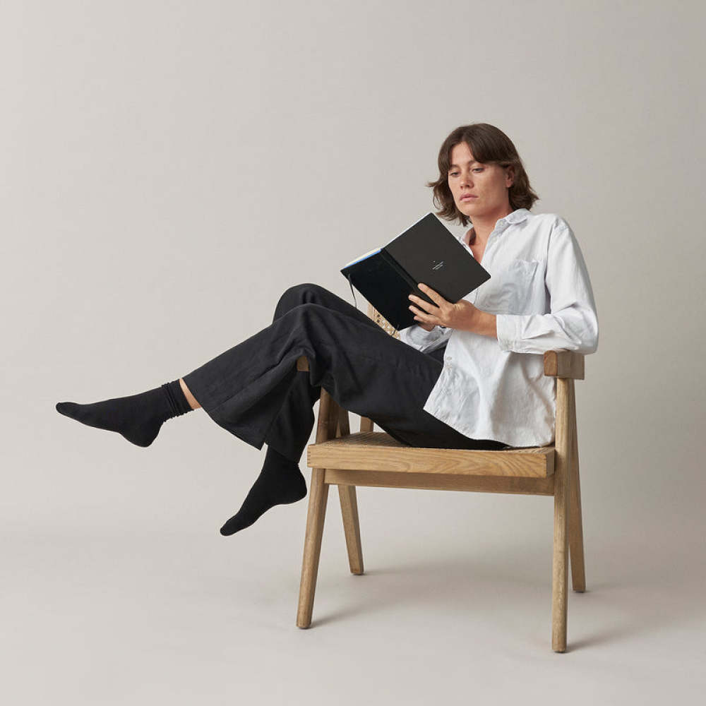 Klassische Damen Socken aus Bio-Baumwolle Schwarz