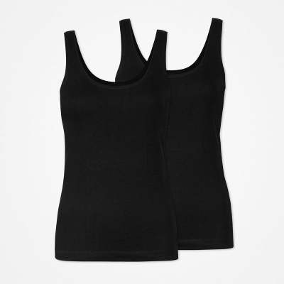 Damen Tank Tops aus Bio-Baumwolle Schwarz