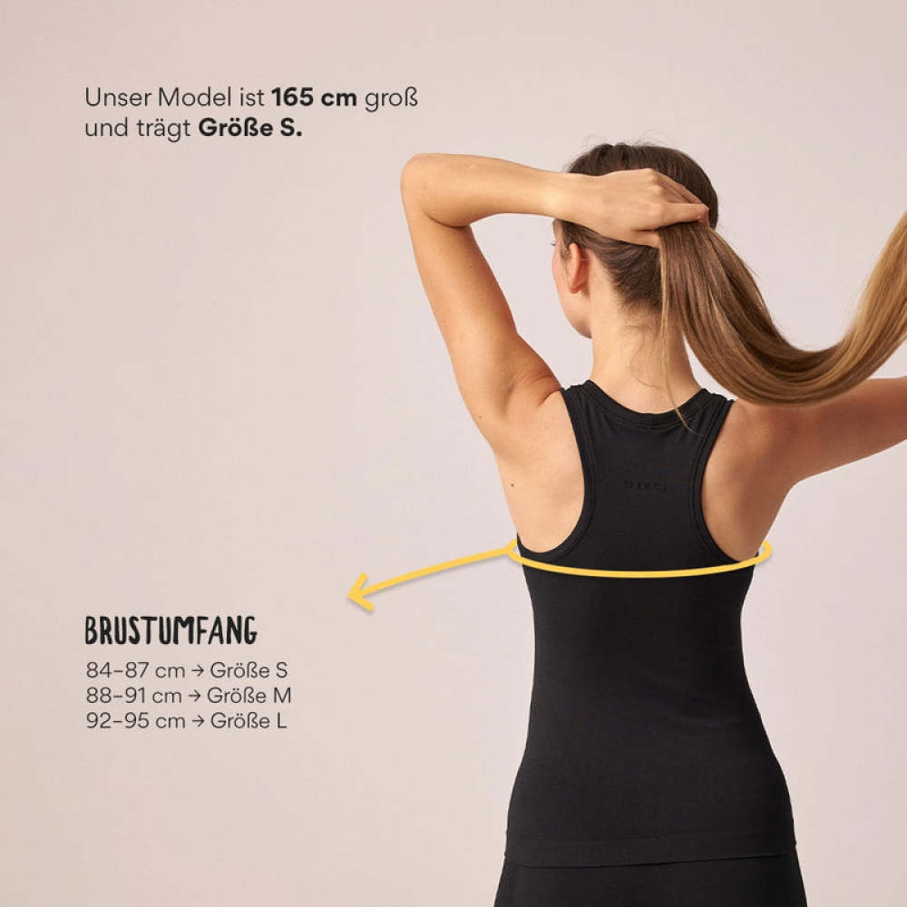 Tank Top Seamless Damen Schwarz