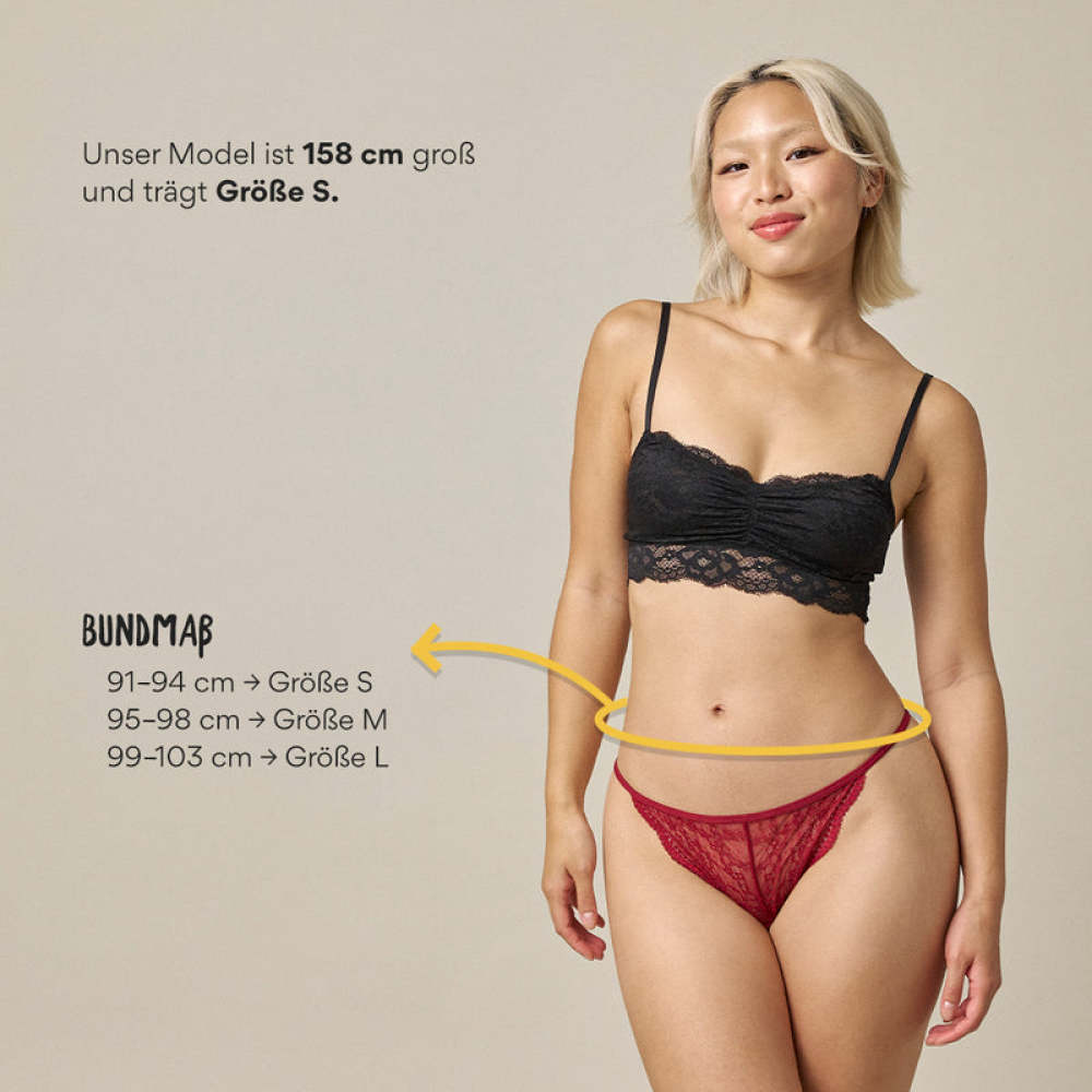 G-String aus Spitze Schwarz