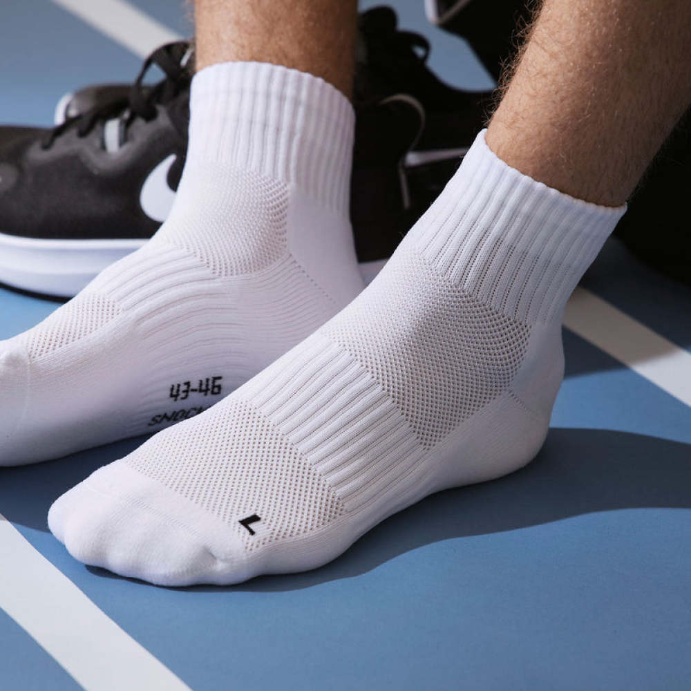 Mittelhohe Laufsocken Herren & Damen Schwarz-Weiß