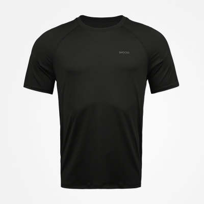 Trainingsshirt Raglan Herren aus recyceltem Polyamid Schwarz