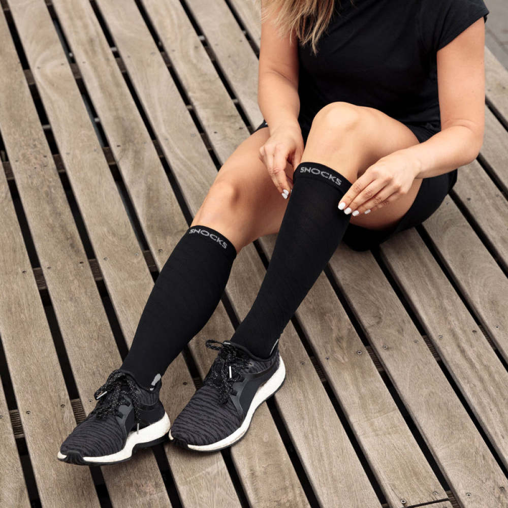 Sport Kompressionssocken Schwarz