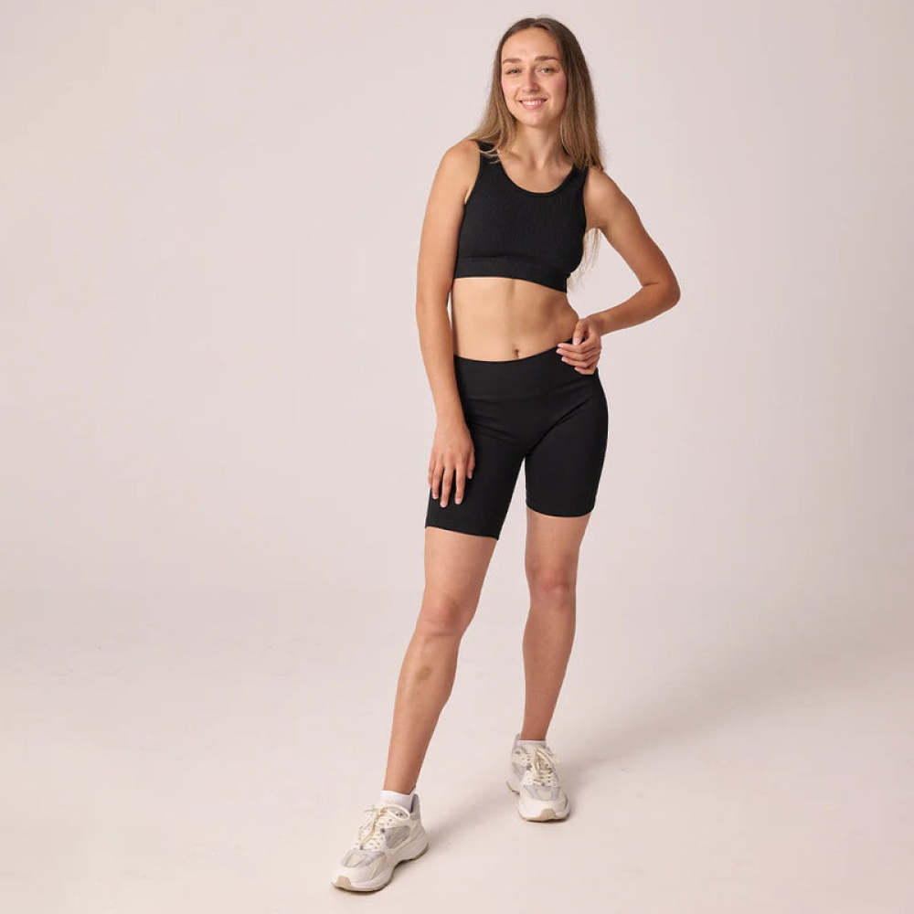 Radlerhose Seamless Damen Schwarz