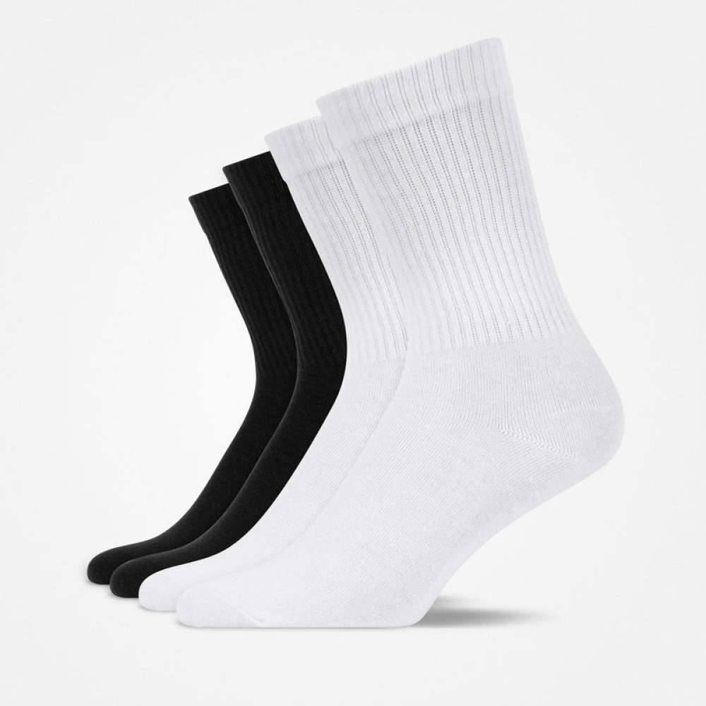 Tennissocken aus Bio-Baumwolle Schwarz-Weiß