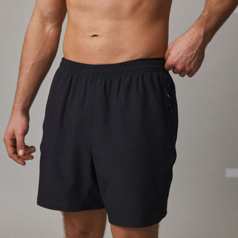 Kurze Sporthose Herren aus recyceltem Polyester Dunkelgrau