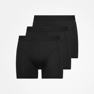 Sport Boxershorts aus recyceltem Polyester Schwarz