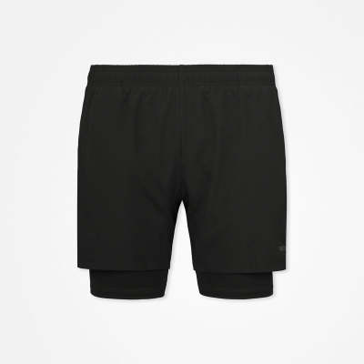 2 in 1 Shorts Herren Schwarz
