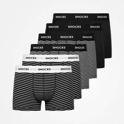 Boxershorts mit Streifen aus Bio-Baumwolle Schwarze Streifen