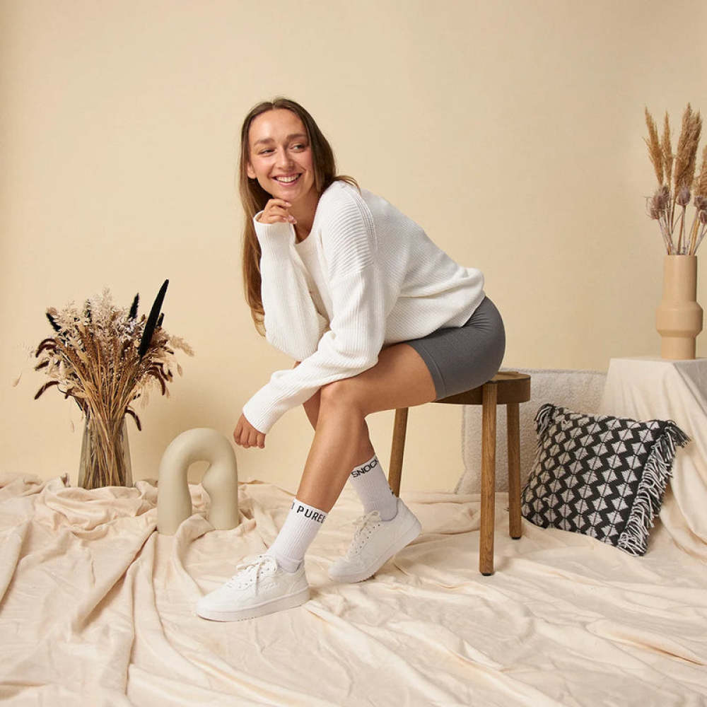 Tennissocken aus Bio-Baumwolle SNOCKS x PURELEI