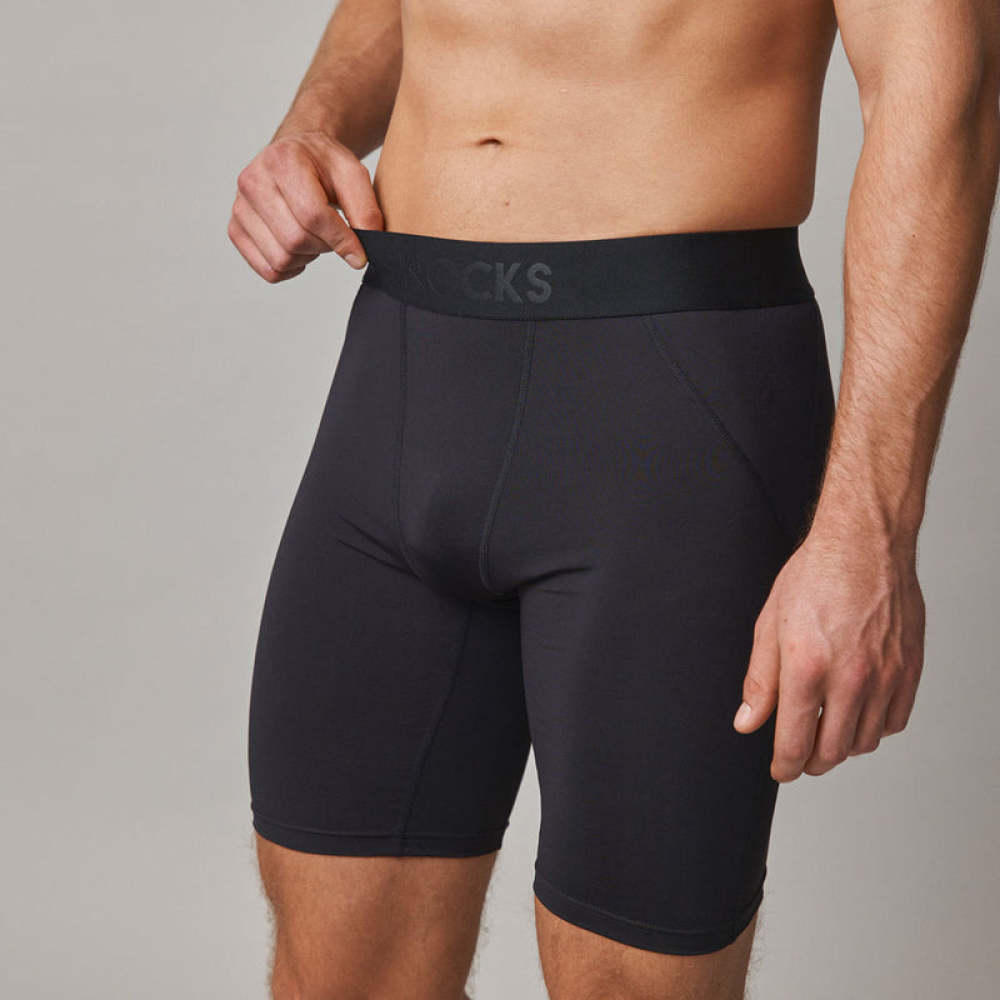 Radlerhose Herren aus recyceltem Polyester Schwarz