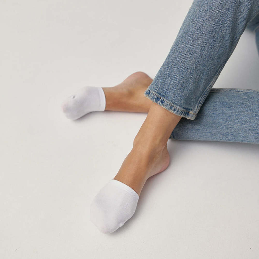 Vorfuß Socken aus Bio-Baumwolle Weiß
