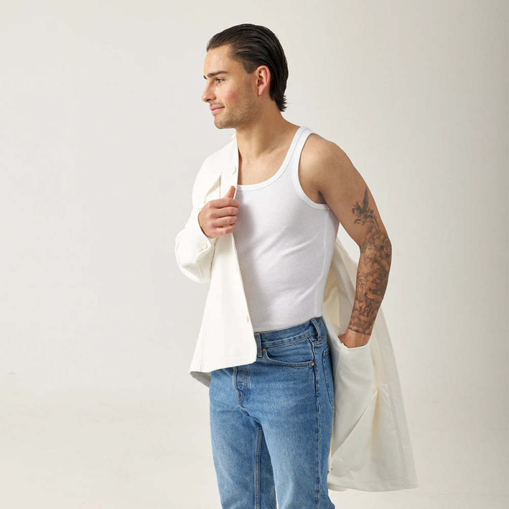 Unterhemd Tank Top Herren aus Bio-Baumwolle Schwarz