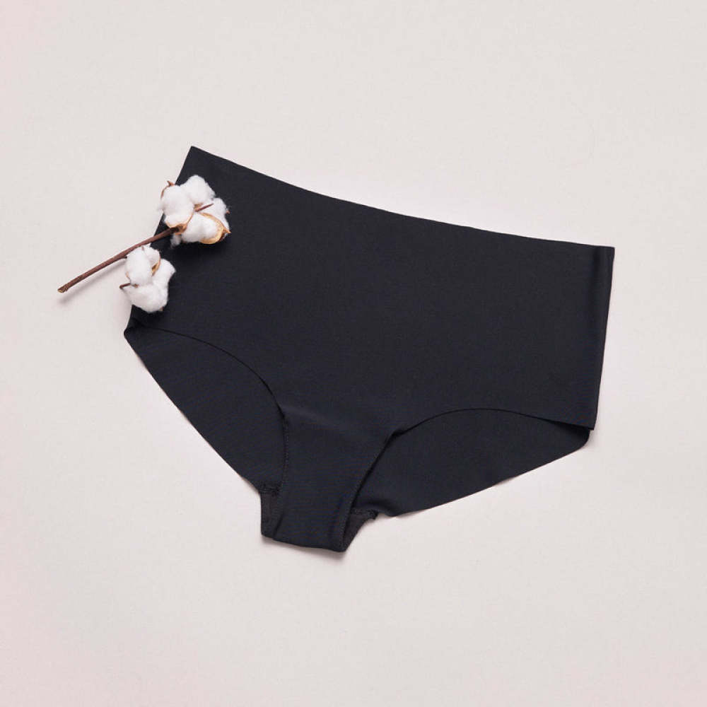 High Waist Hipster Panties Seamless Schwarz