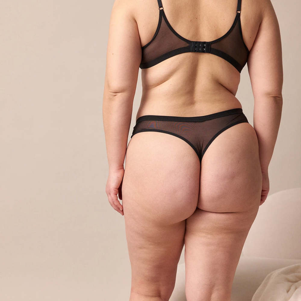 Tangas aus Mesh Schwarz