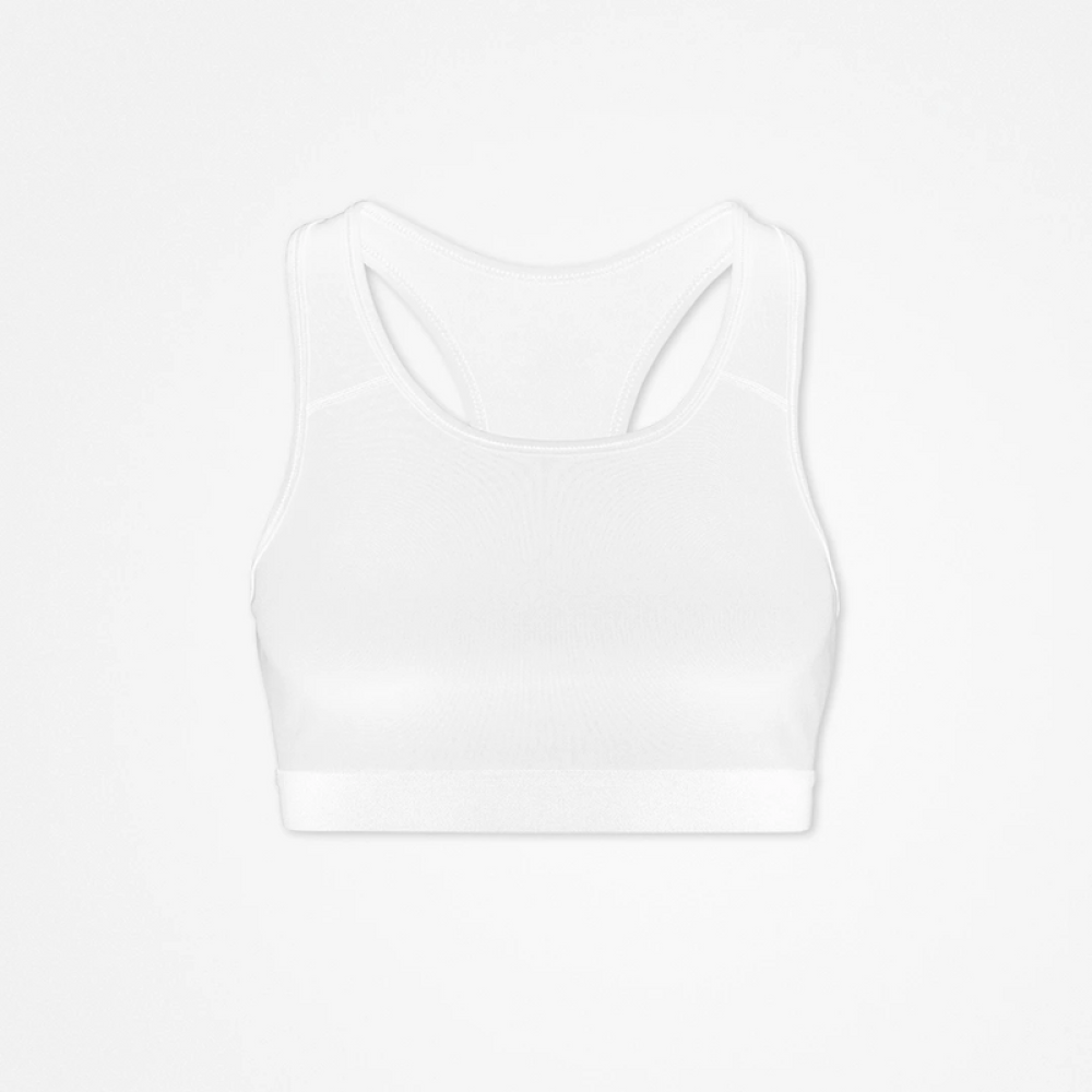 Sport-BH aus recyceltem Polyester Weiß