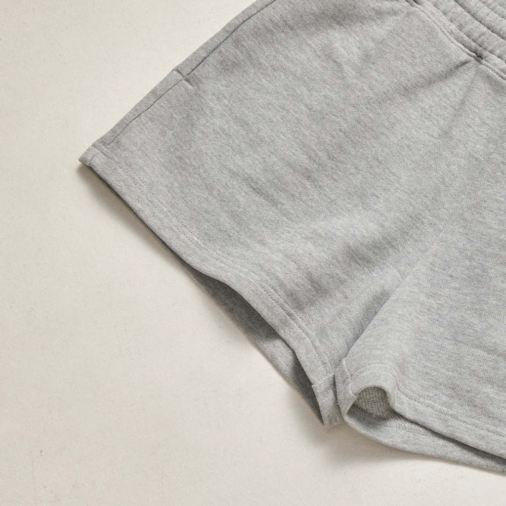 Sweatshorts Damen aus Bio-Baumwolle Hellgrau