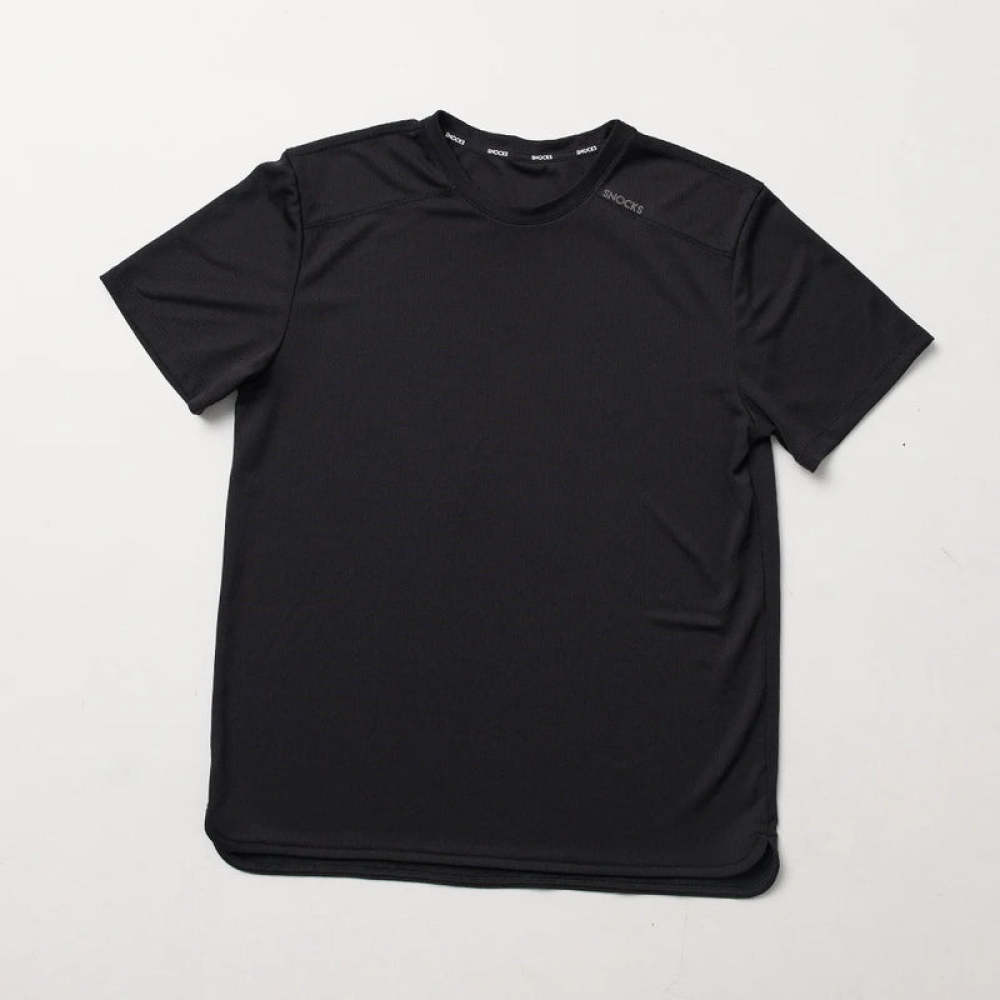 Trainingsshirt Mesh Herren aus recyceltem Polyester Schwarz