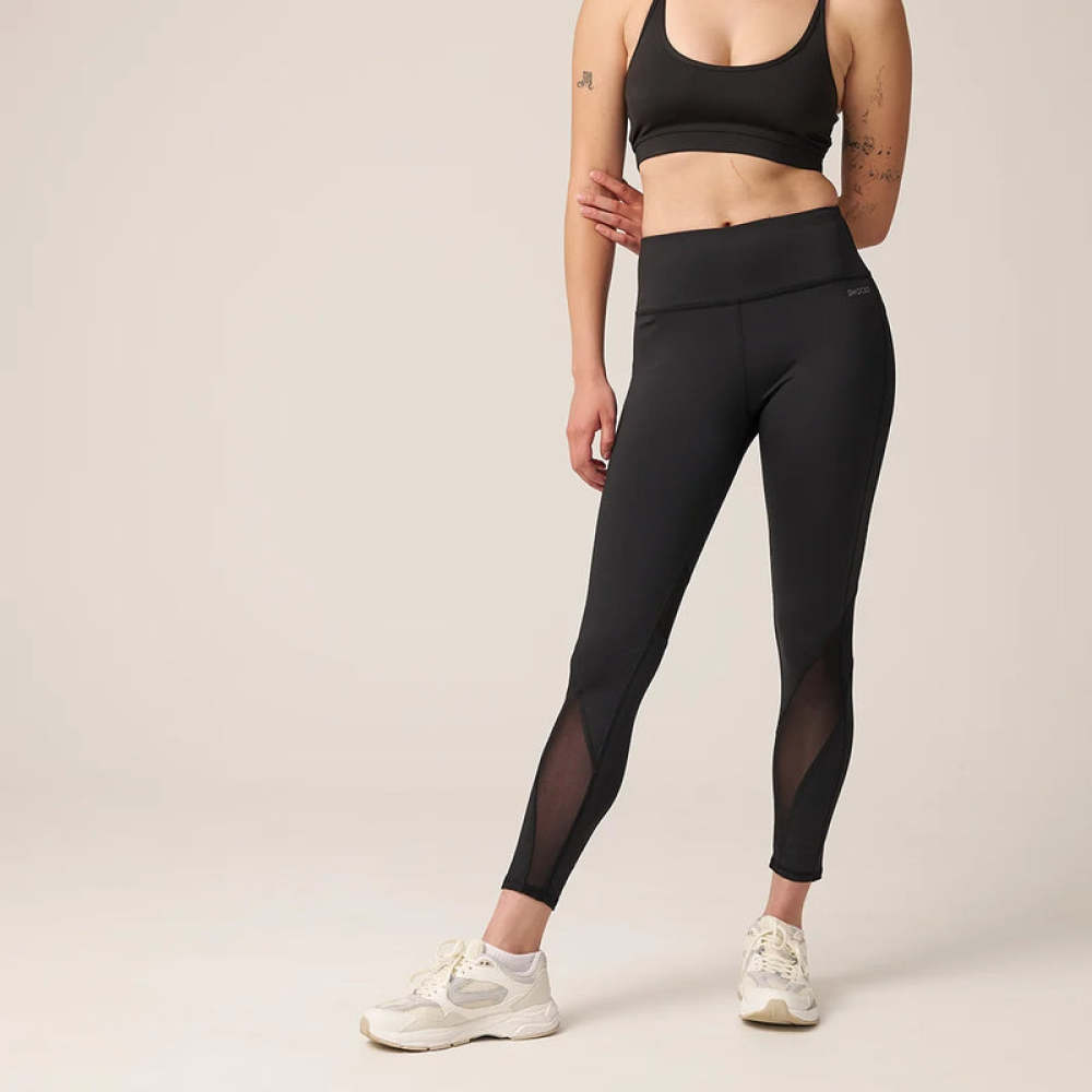 High Waist Leggings Reflective aus recyceltem Polyester Schwarz