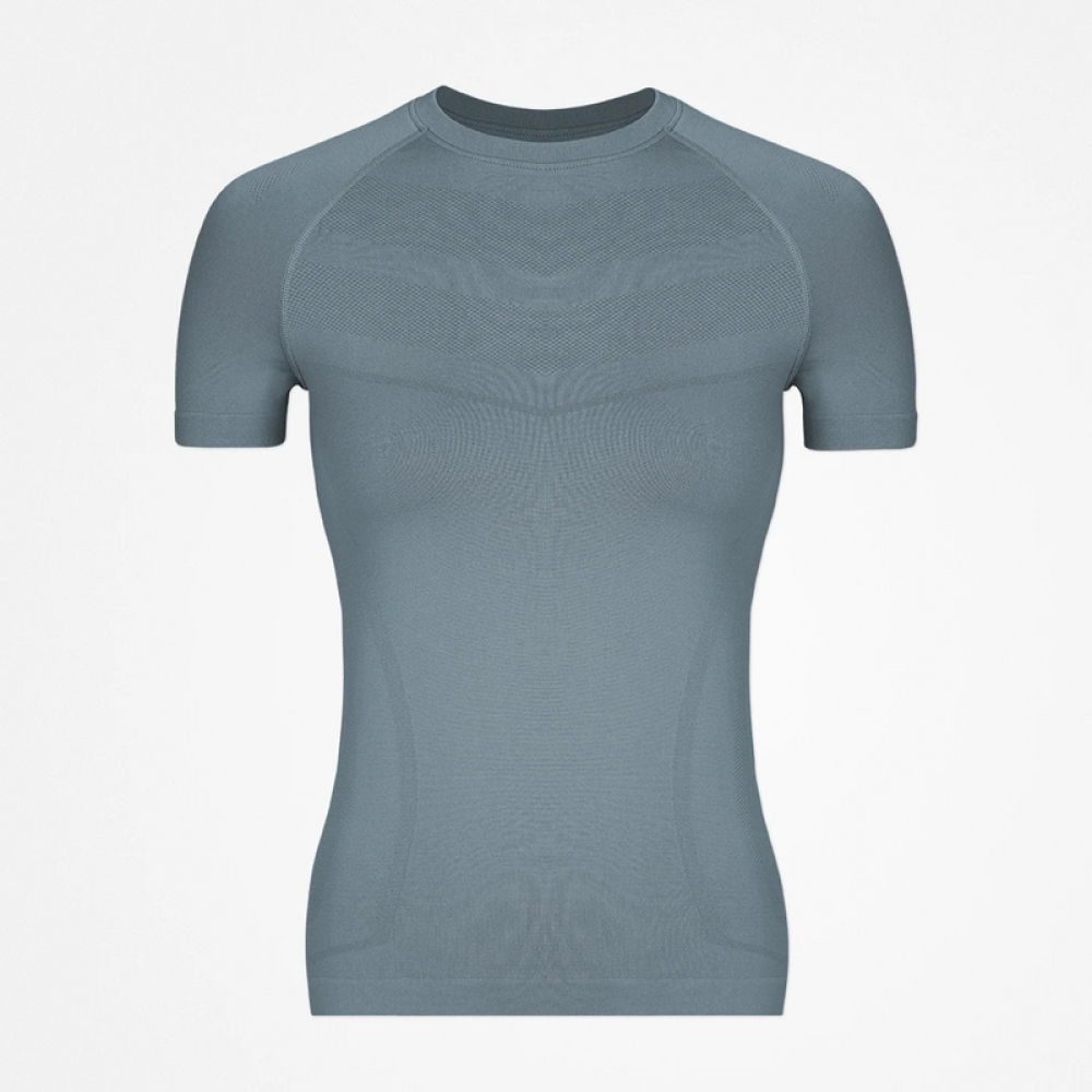 Sport Shirt Seamless Damen Taubenblau