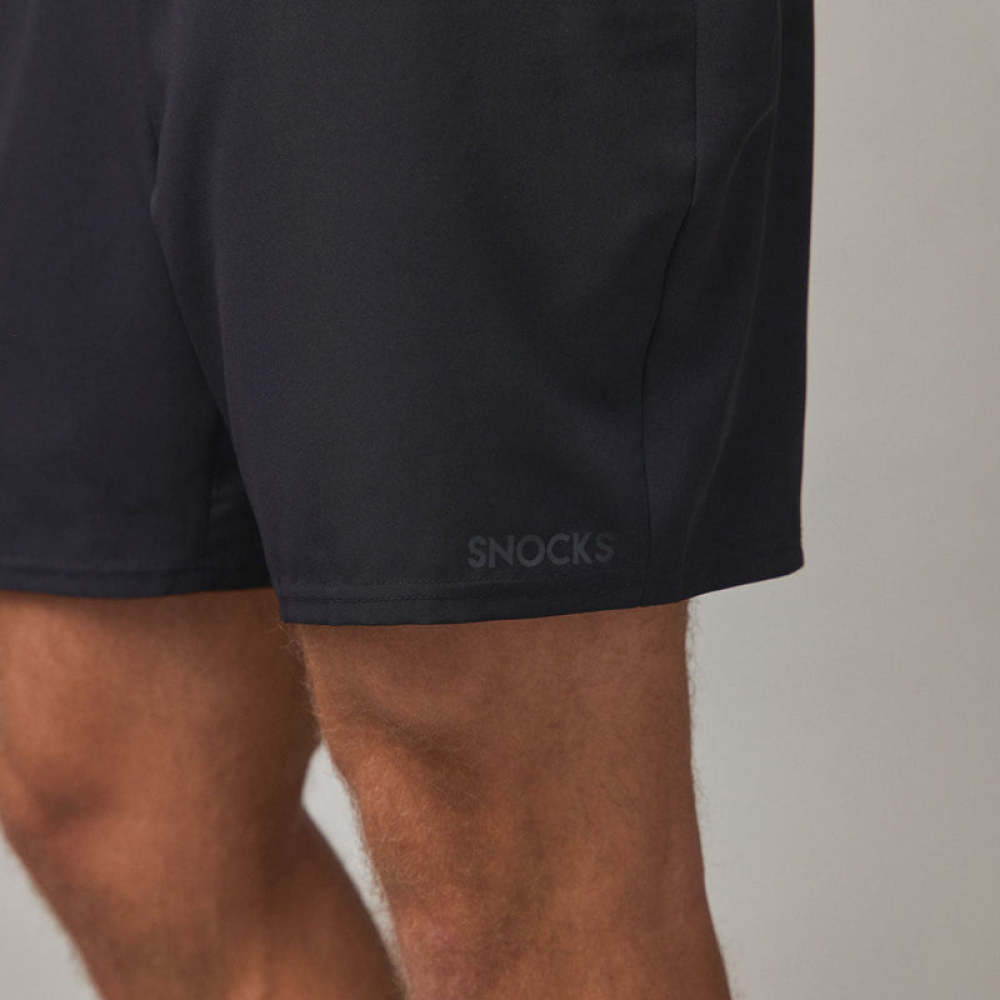 Kurze Sporthose Herren aus recyceltem Polyester Dunkelgrau