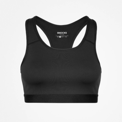 Sport-BH aus recyceltem Polyester Schwarz
