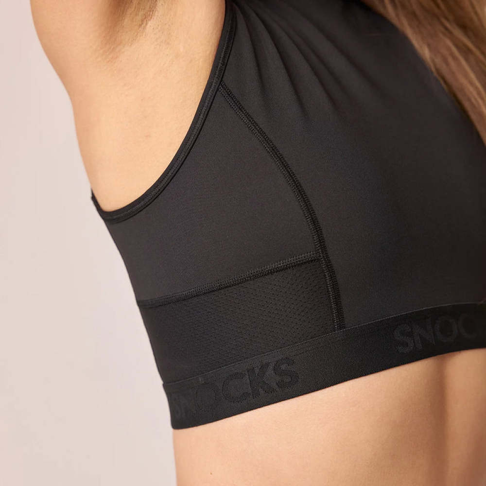 Sport-BH mit Logo Schwarz