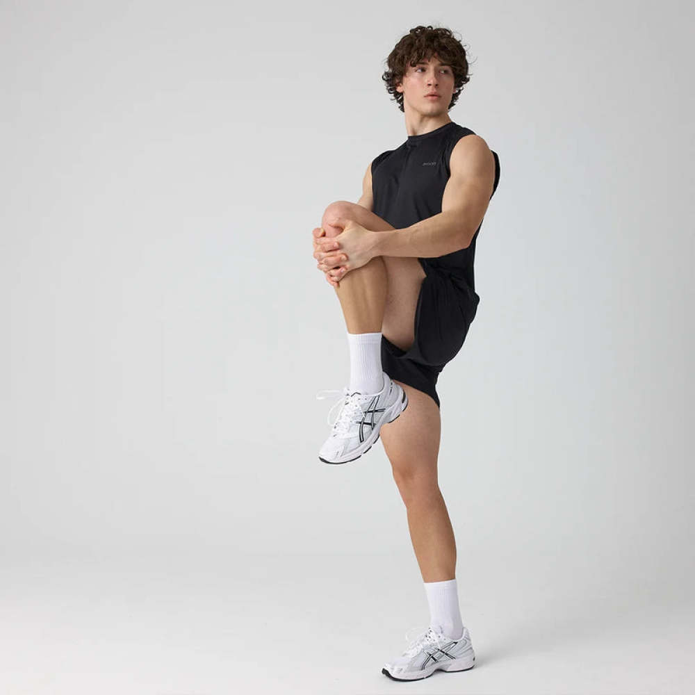 Tank Top Mesh Herren aus recyceltem Polyamid Schwarz