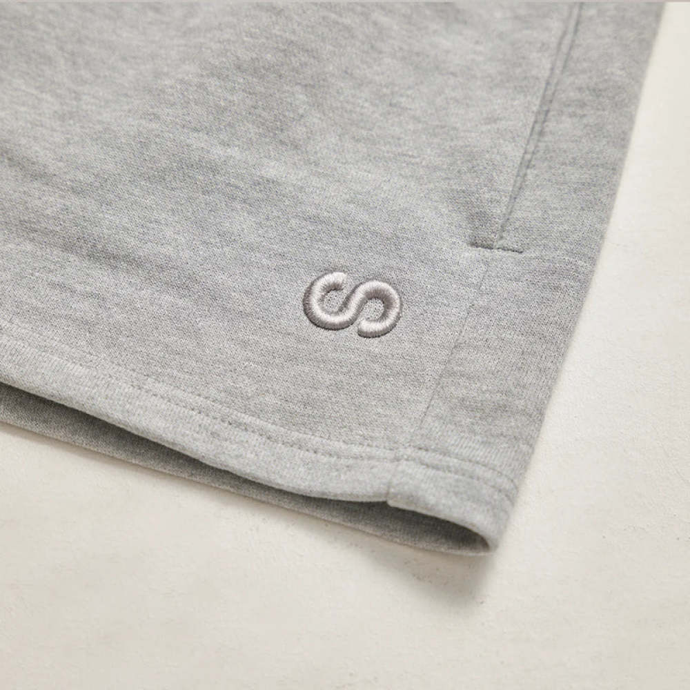 Sweatshorts Damen aus Bio-Baumwolle Hellgrau