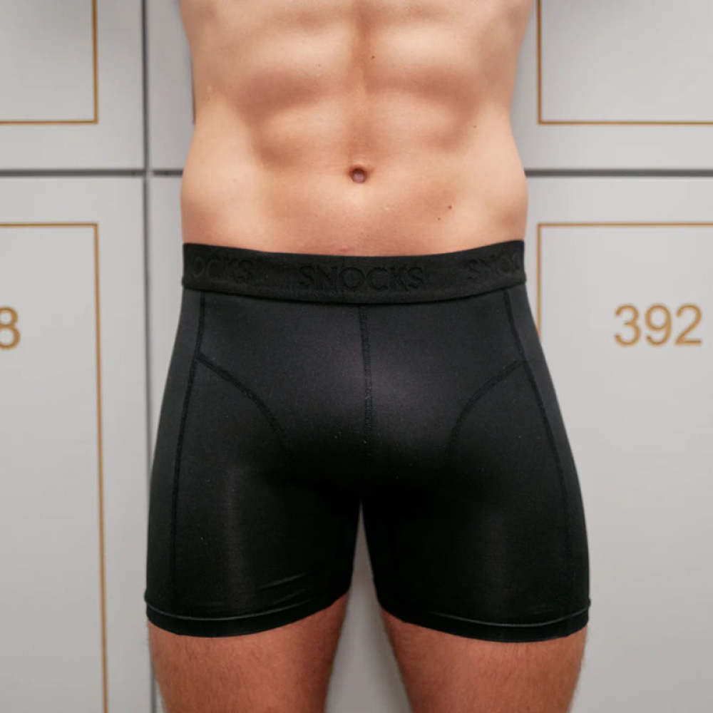 Sport Boxershorts aus recyceltem Polyester Schwarz