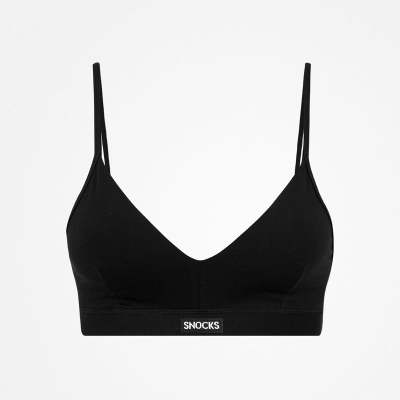 Retro Soft-BH aus Bio-Baumwolle Schwarz