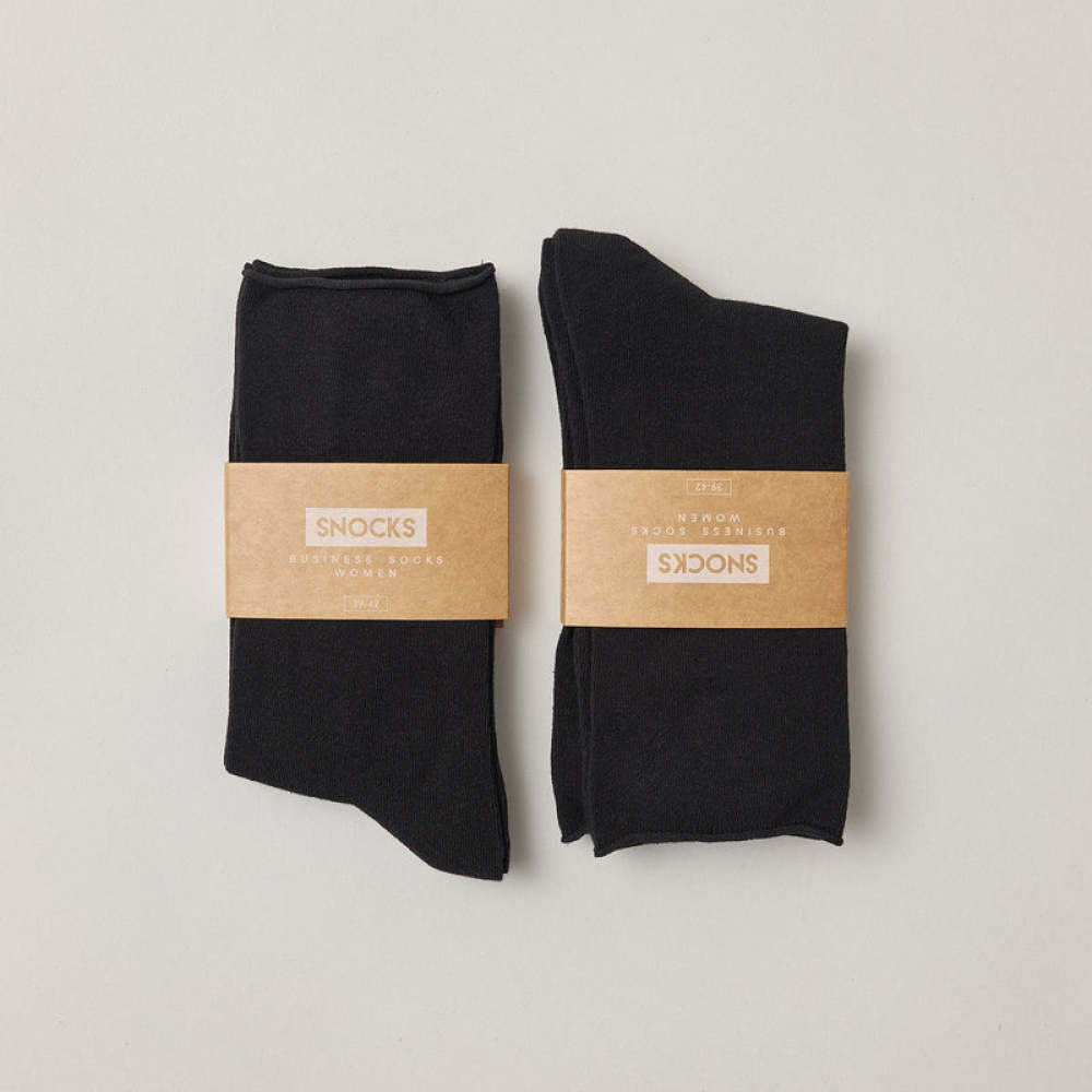 Klassische Damen Socken aus Bio-Baumwolle Schwarz