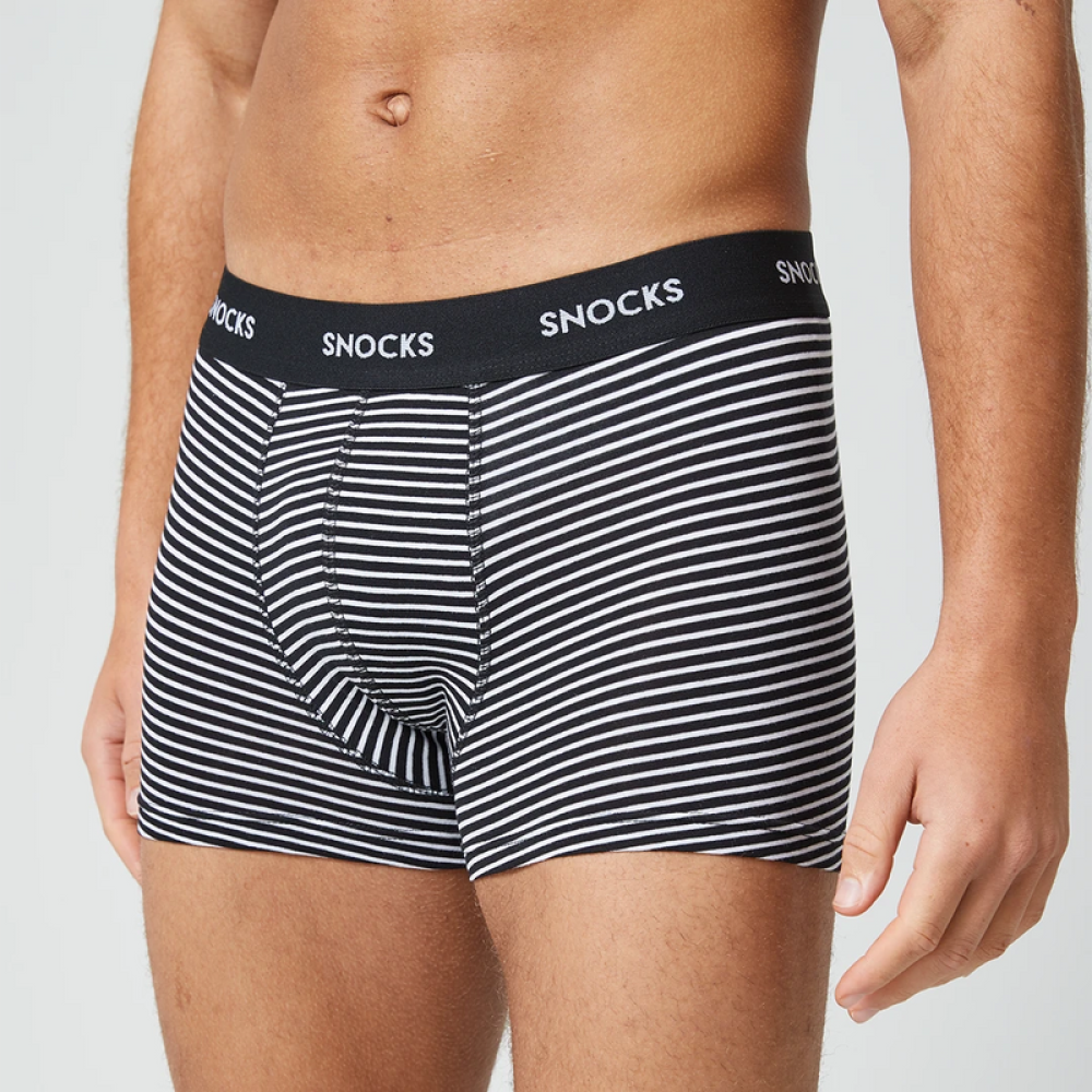 Boxershorts mit Streifen aus Bio-Baumwolle Olivgrüne Streifen